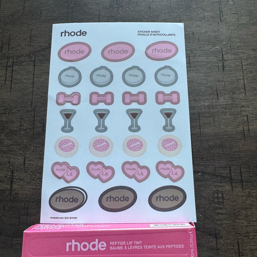 Rhode Sugar Cookie Peptide Lip Tint + Sticker Sheet 💕